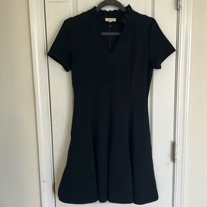 Gilli Fit & Flare Ruffle Neck Dress